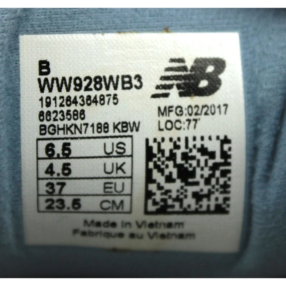 New Balance 928v3 White Leather Walking Shoes Comfort Womens 6.5 - Picture 7 of 7
